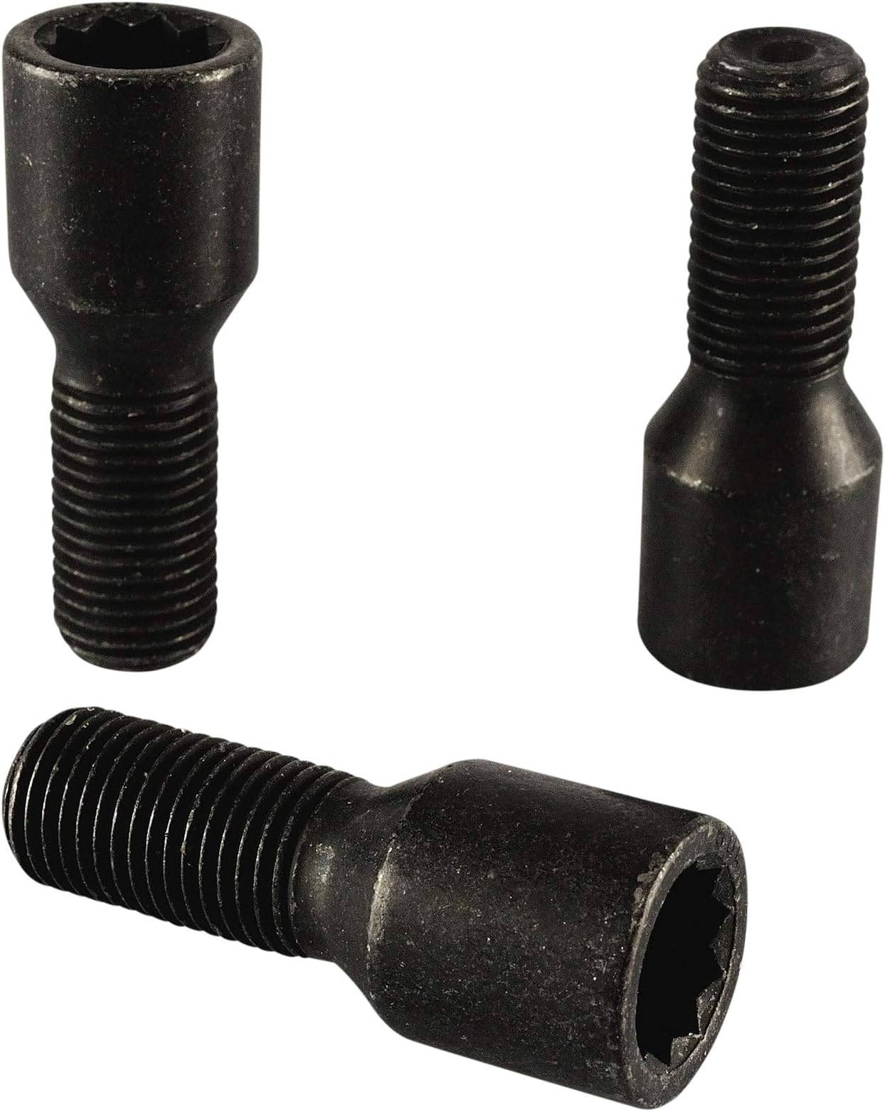 20 Stern Radschrauben M12X1.5x28mm Schwarz Kegel mit 60° SCHWARZ ...